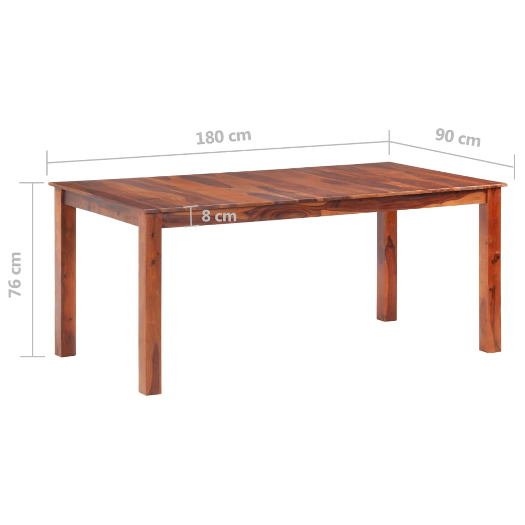Dining Table 180x90x76 cm Solid Wood